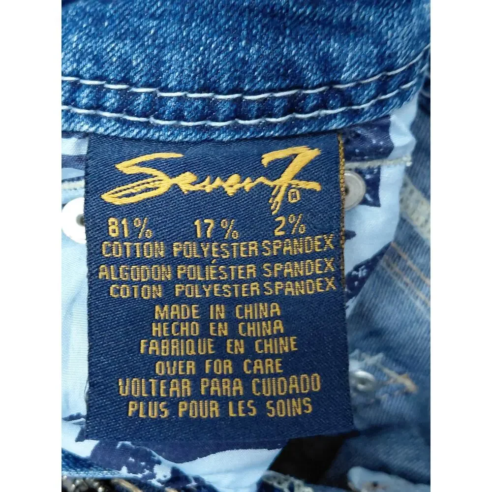 Seven7 Blue Skinny Stretch Jeans Women Size 26